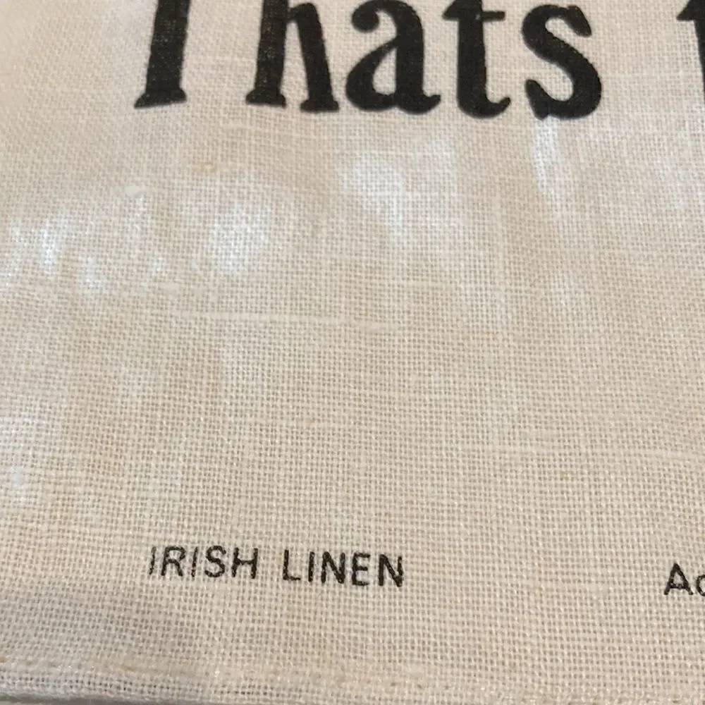 Ulster Cricket 6082 Tea Towel Irish Linen Marlebone Club Funny Humor 18.5x29